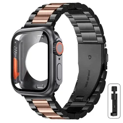 Custodia Ultra in Acciaio Inossidabile + Cinturino per Apple Watch Series - Cinturino in Metallo Premium