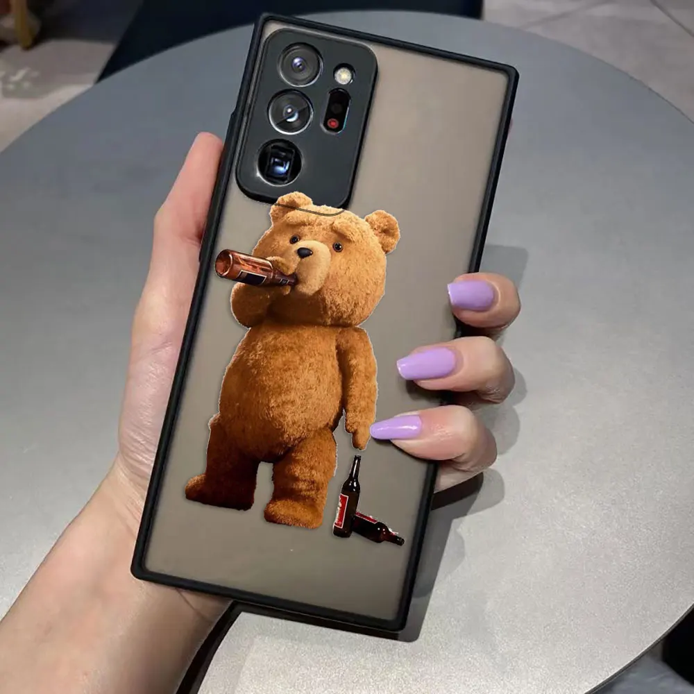 thumbnail image 1 of Matte Case for Samsung Galaxy NOTE 20 10 9 8 A13 A12 A10 A11 7 A04E A04 A03S A02 5G ULTRA Plus Case Naughty T-Teddy Bear Couple, 1 of 5