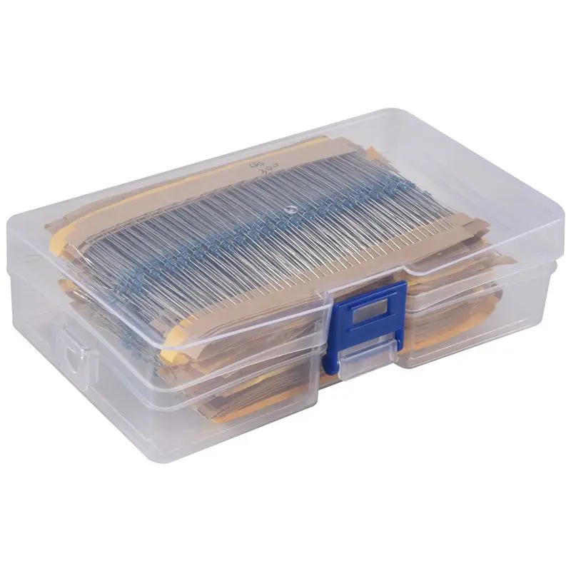ABT-2600Pcs 130개 값 1/8W 0.125W 1% 금속 필름 저항기 모듬 팩 세트 저항기 모듬 키트 고정형 커패시터