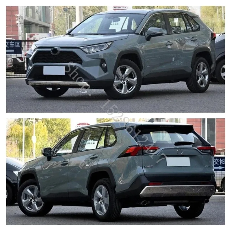 

Защита переднего и заднего бампера для TOYOTA RAV4 2019-2023, защитная пластина, Противоударная противоскользящая защитная пластина из нержавеющей стали