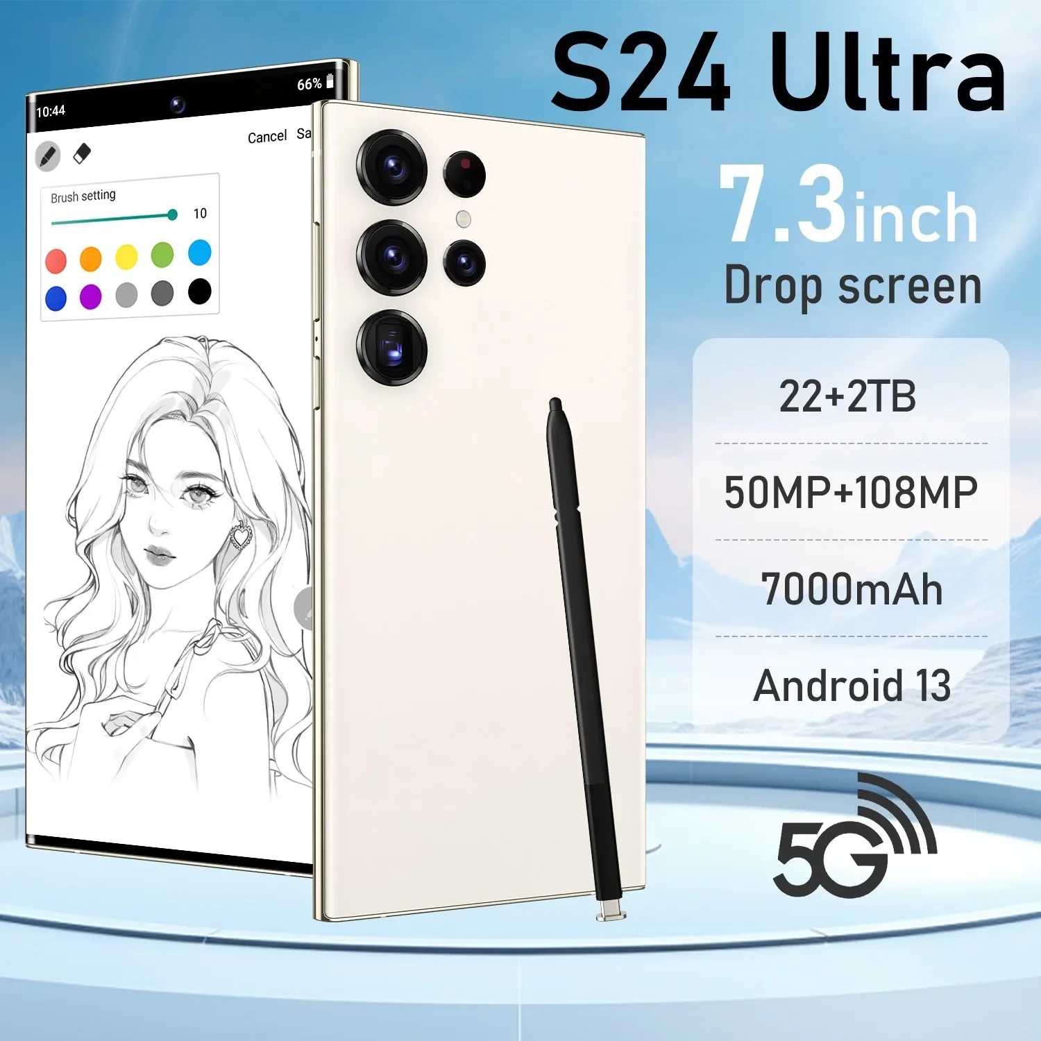

2024 S24 ультра оригинальный смартфон Android 14, 22 ГБ + смартфон, сотовый телефон с двумя Sim-картами, мобильные телефоны, сотовый телефон 7800 мАч