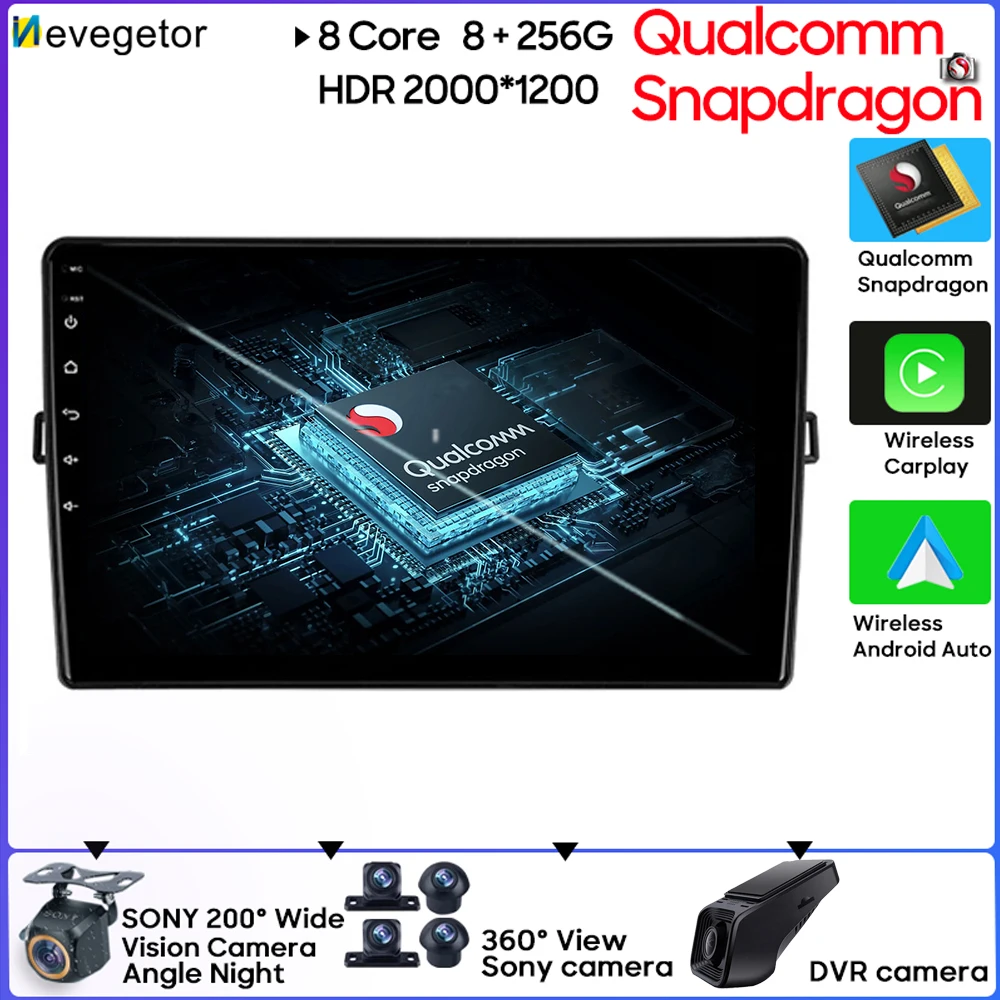 

Qualcomm Snapdragon Android 13 For Toyota Auris 1 E150 2006 - 2012 Touch Screen Car Radio Multimedia System Player No 2din DVD