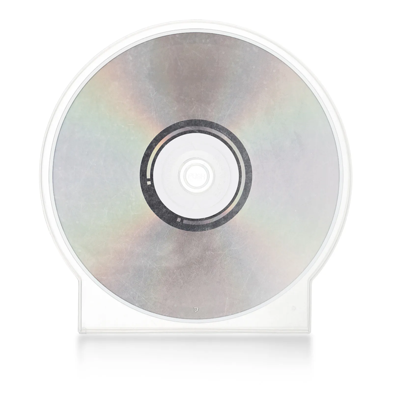 20Pcs 흰색 투명 클램쉘 Dvd 케이스 Cd Dvd 보관용 반원형 보호 디스크 홀더 투명 단일 디스크 컨테이너