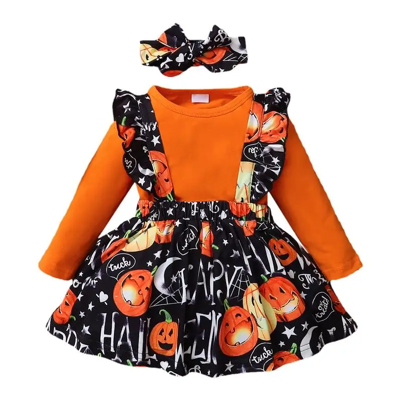 

Halloween Costumes For Girls Jumpsuit Shorts Polyester Costume Ruffle Long Sleeve Halloween Costumes For Parties Toddler