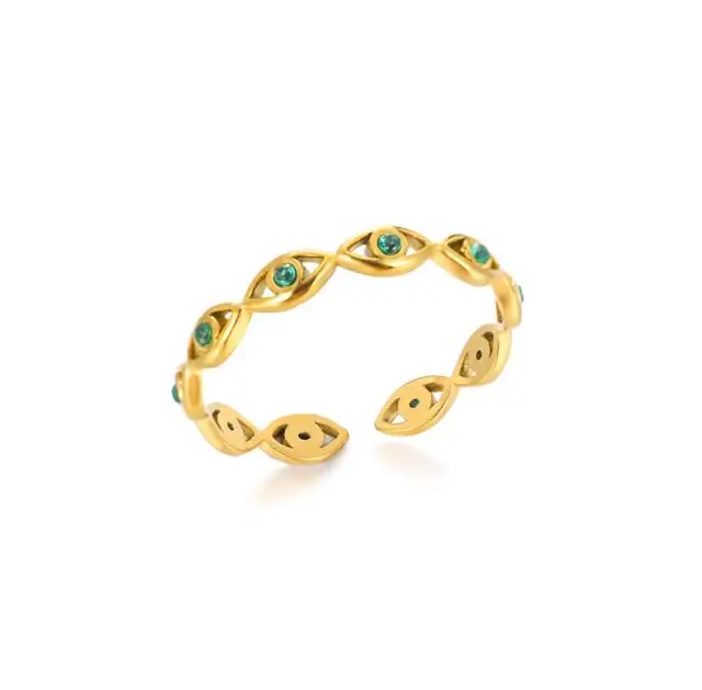 Bagues géométriques en acier inoxydable pour femmes, Texture minimaliste, couleur or, ouverture de Couple, bijoux esthétiques de mariage et de noël