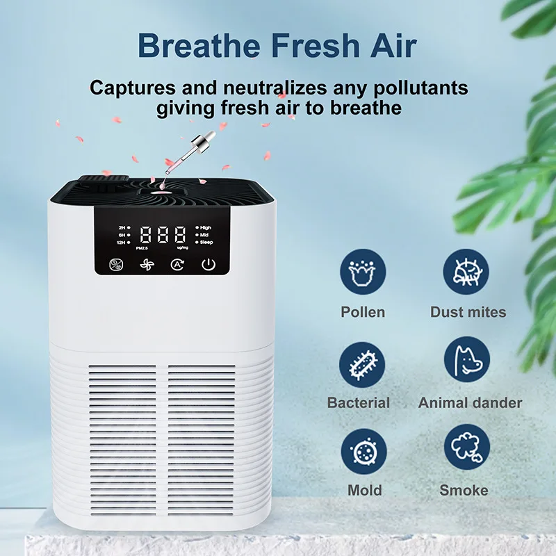 Desktop Air Purifier with Negative Ions for Formaldehyde Removal