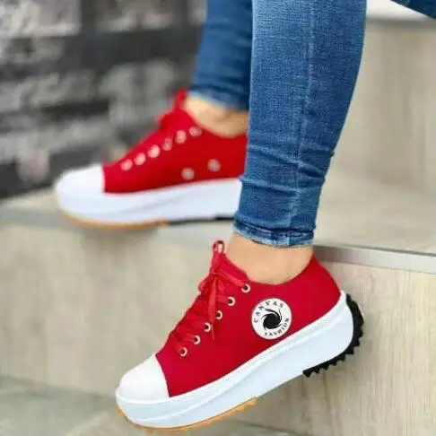 Canvas Sneakers Women Shoes Couple Canvas Shoe Casual Women Sport Shoes  Male Flat Lace-Up Adult Zapatillas Mujer Chaussure Femme