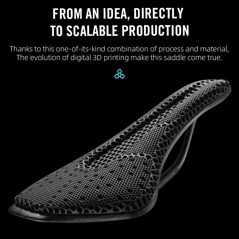 RYET 3D Printed Bike Saddle Carbon Fiber Ultralight Hollow