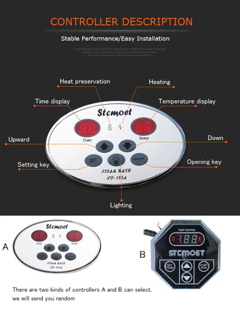 Description Picture 3 of itemSteam Generator Sauna Bath Steam Machine 3KW/4.5KW Sauna Generator SPA Fumigation Machine with Digital Controller