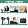 360° rotating kitchen chopping board storage rack, dish drain rack, household double-layer chopstick tube storage rack 6