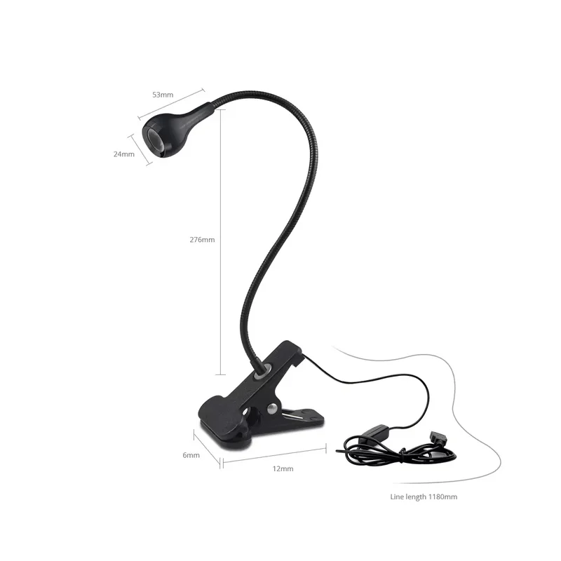 Flexible USB LED Desk Lamp with Holder Clip 360&deg; Folding for Reading Bedside Table Bedroom led light desk lamp night light book light led desk lamp