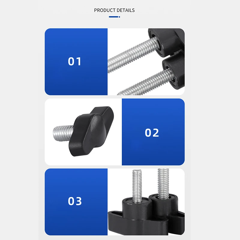Enhanced Stainless Steel Adjustable Thumb Screws with Z-Shaped Handle and Butterfly Wing Knob