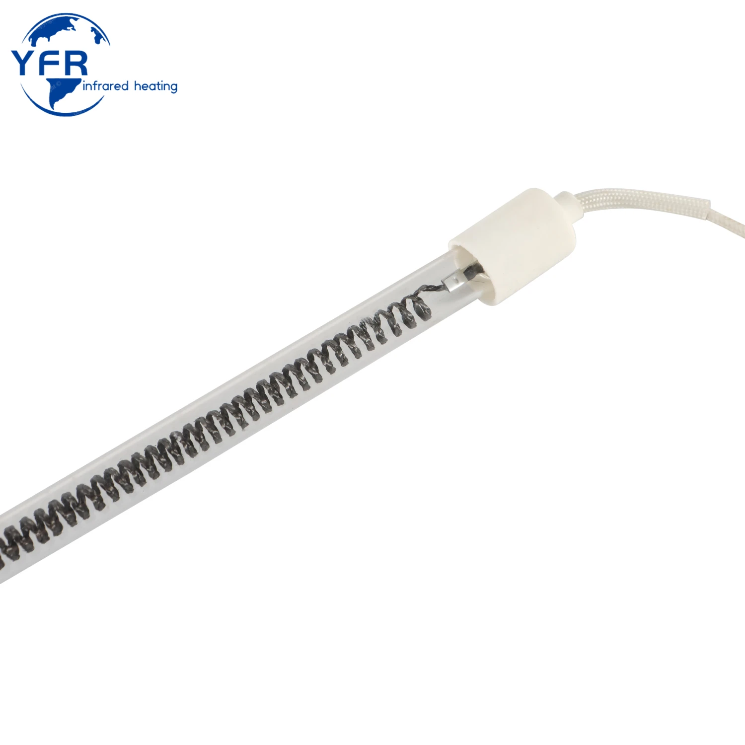 Customized Medium Wave Infrared Quartz Heater Elements Silk Screen Printing  IR Electric Heating Drying Lamp