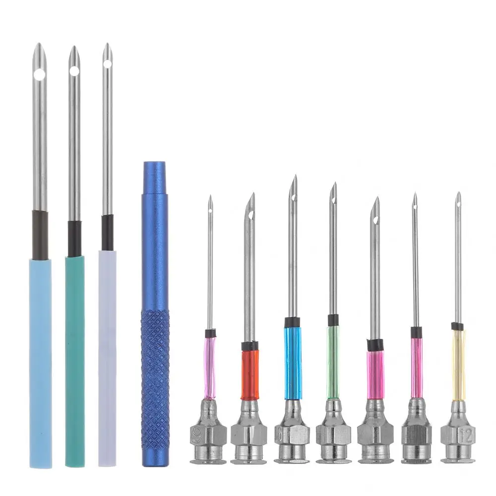 1 Set Punch Needle Tool Poke Needle Embroidery Stitch of All Models Poking Cross Stitch Tools Changeable Head Sewing Accessories 