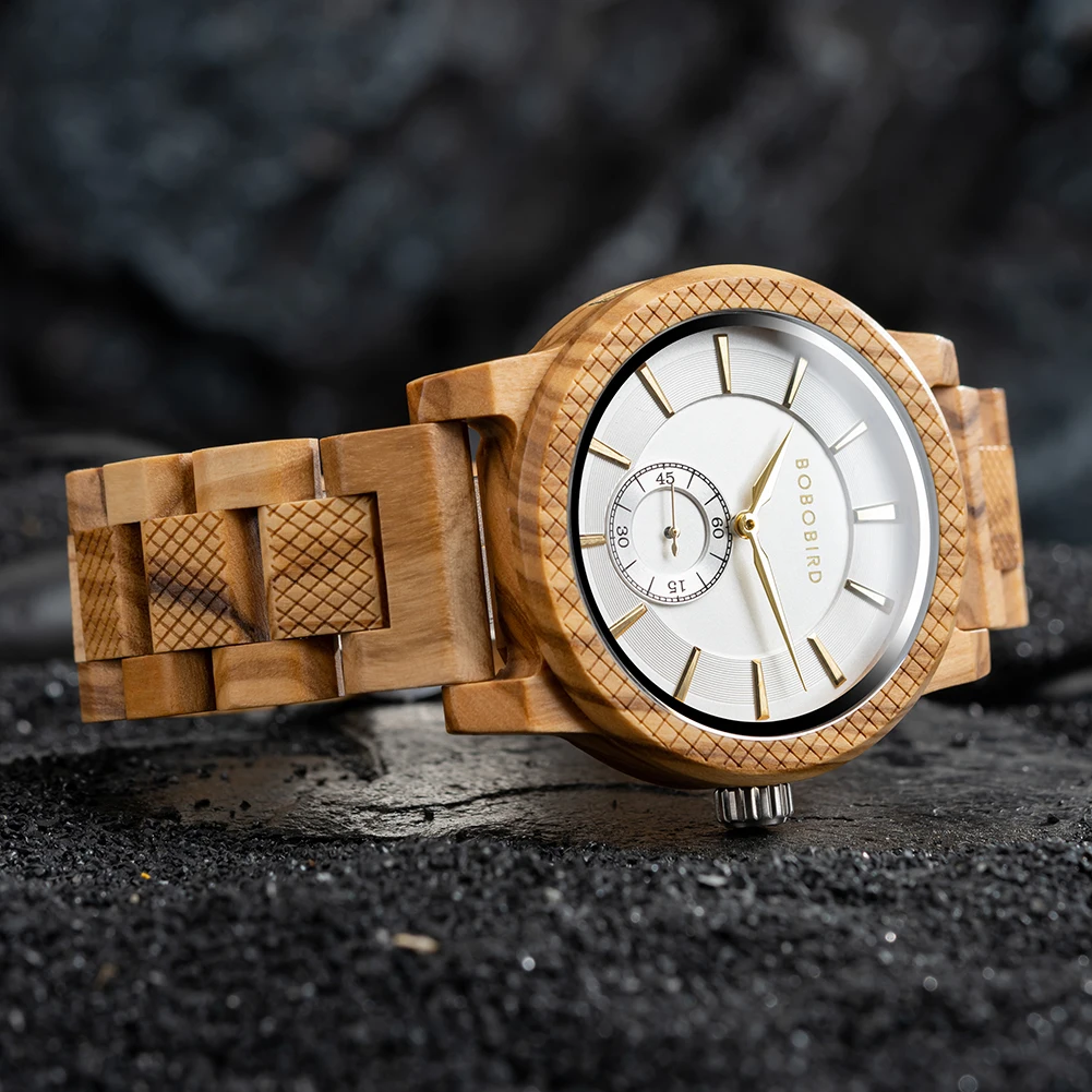 Men's Watch BOBO BIRD Wooden Simplicity Color Contrast Unique Wristwatch Welcome Customized & Dropshipping