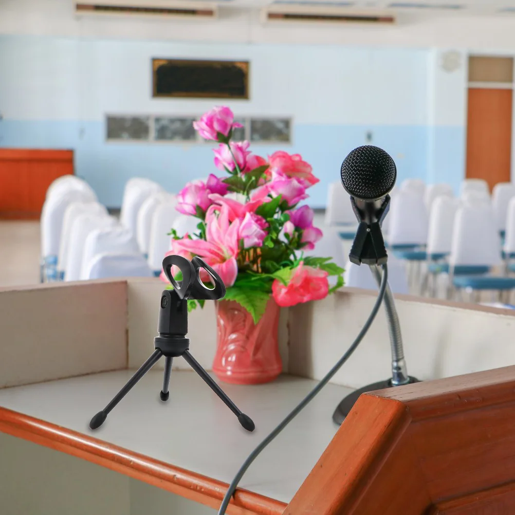 2 Pcs Tripod Mic Audio Accessory Wireless Microphone Plastic Universal Stand microphone stand