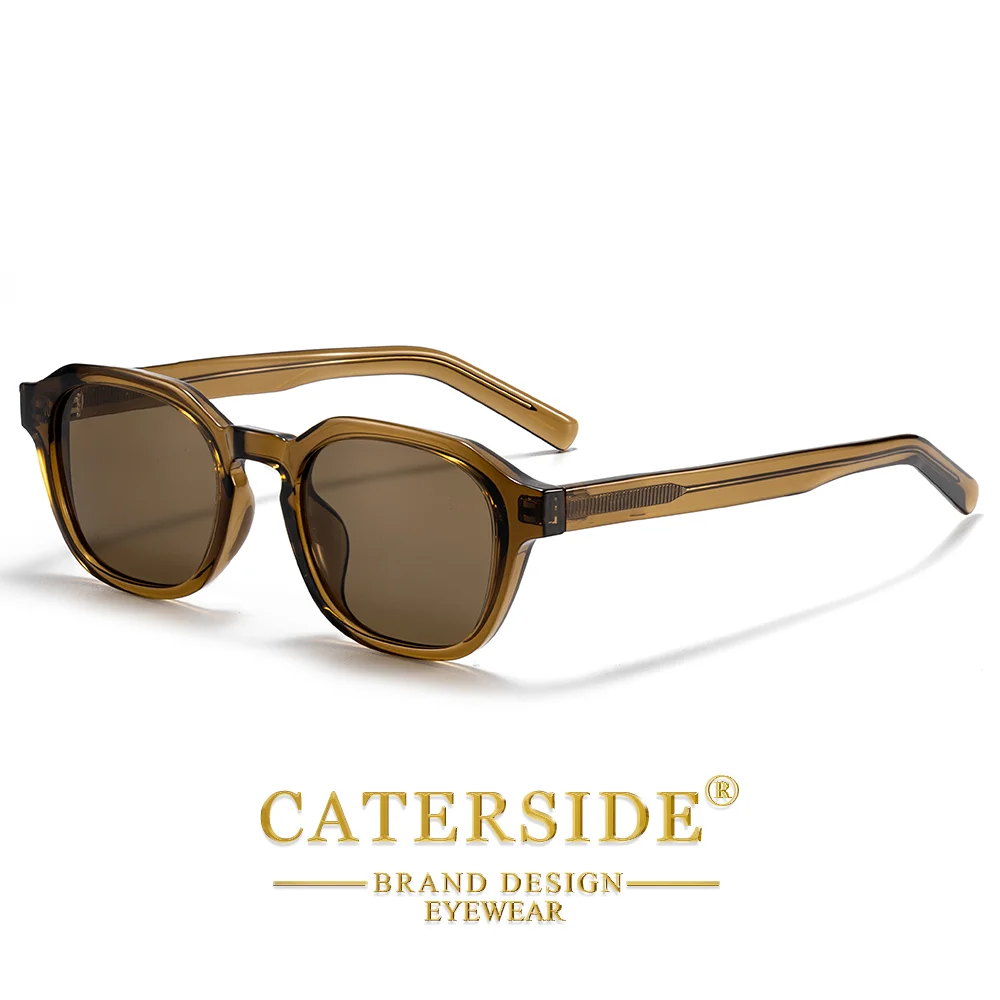 CATERSIDE Neue Retro-Quadrat-Sonnenbrille für Herren, polarisiert, UV400, Premium-Acetat-Rahmen, Sonnenbrille für Damen, Outdoor, trendige Fahrbrille – Detail 5