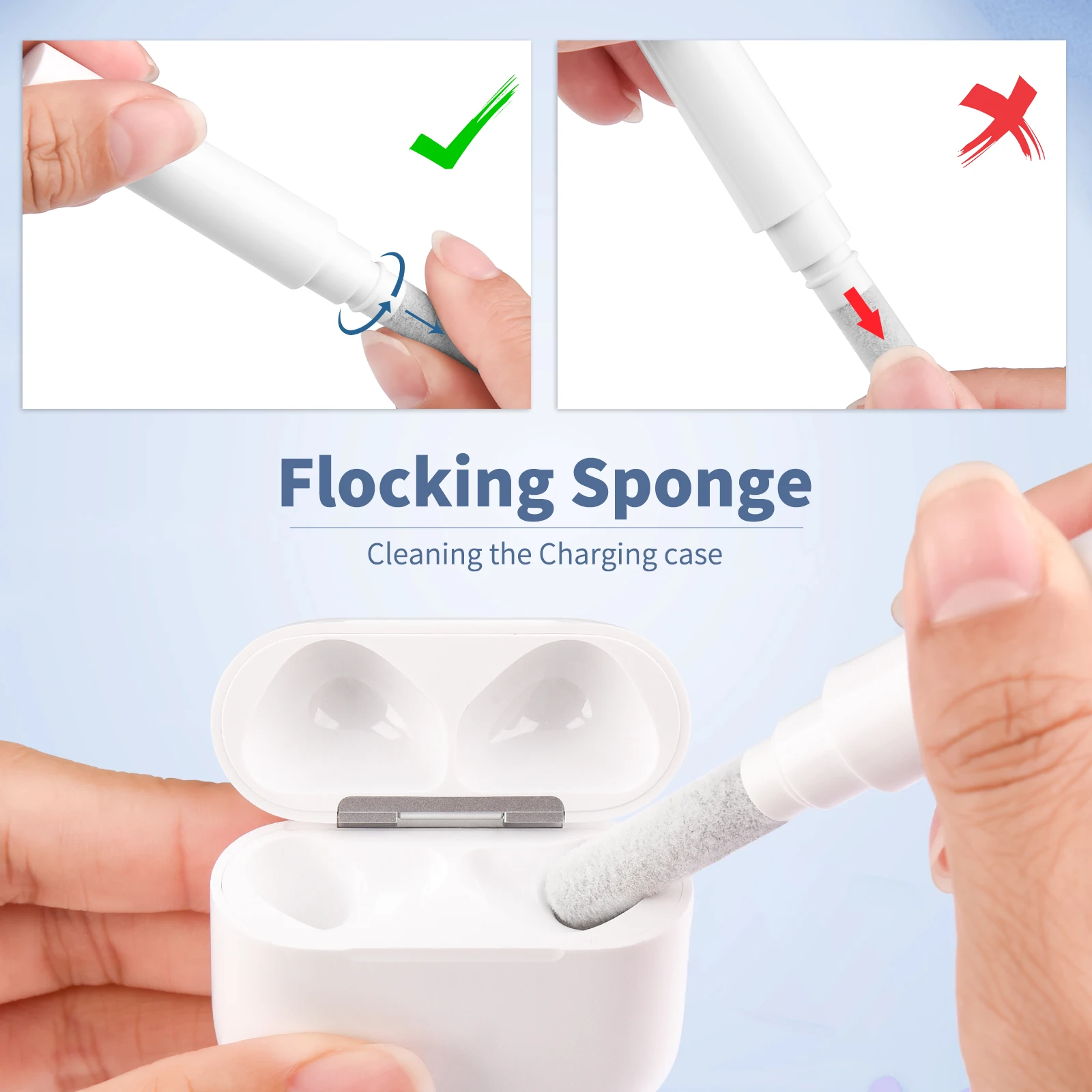 Enhanced Bluetooth Earphone Cleaning Tool Kit with Cleaning Pen and Brush