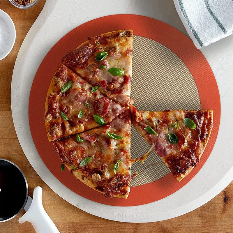 Non Stick Round Silicone Baking Mat Heat Resistant Cake Pan Liner Baking Sheets Macaron Pizza Bread for Oven Air Fryer