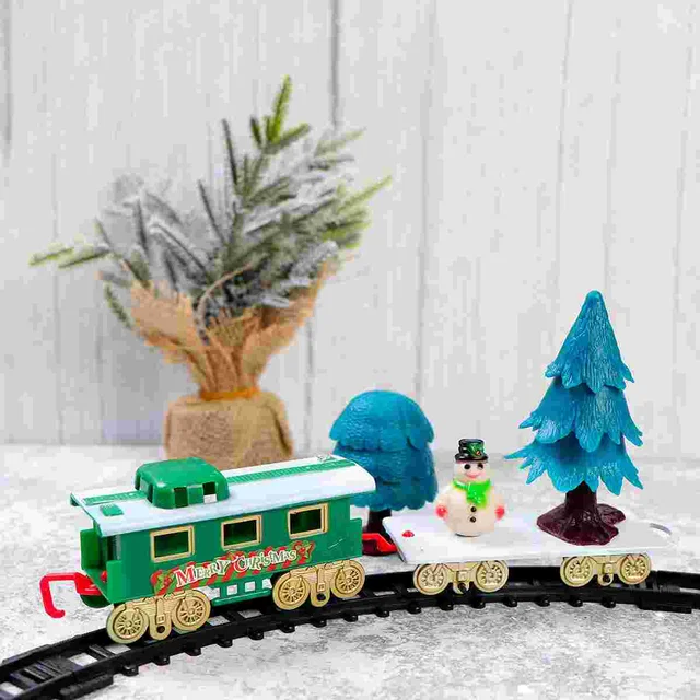 1pc Funny Mini Electric Christmas Train with Lights Christmas Gift for Kids Children Toddler 4