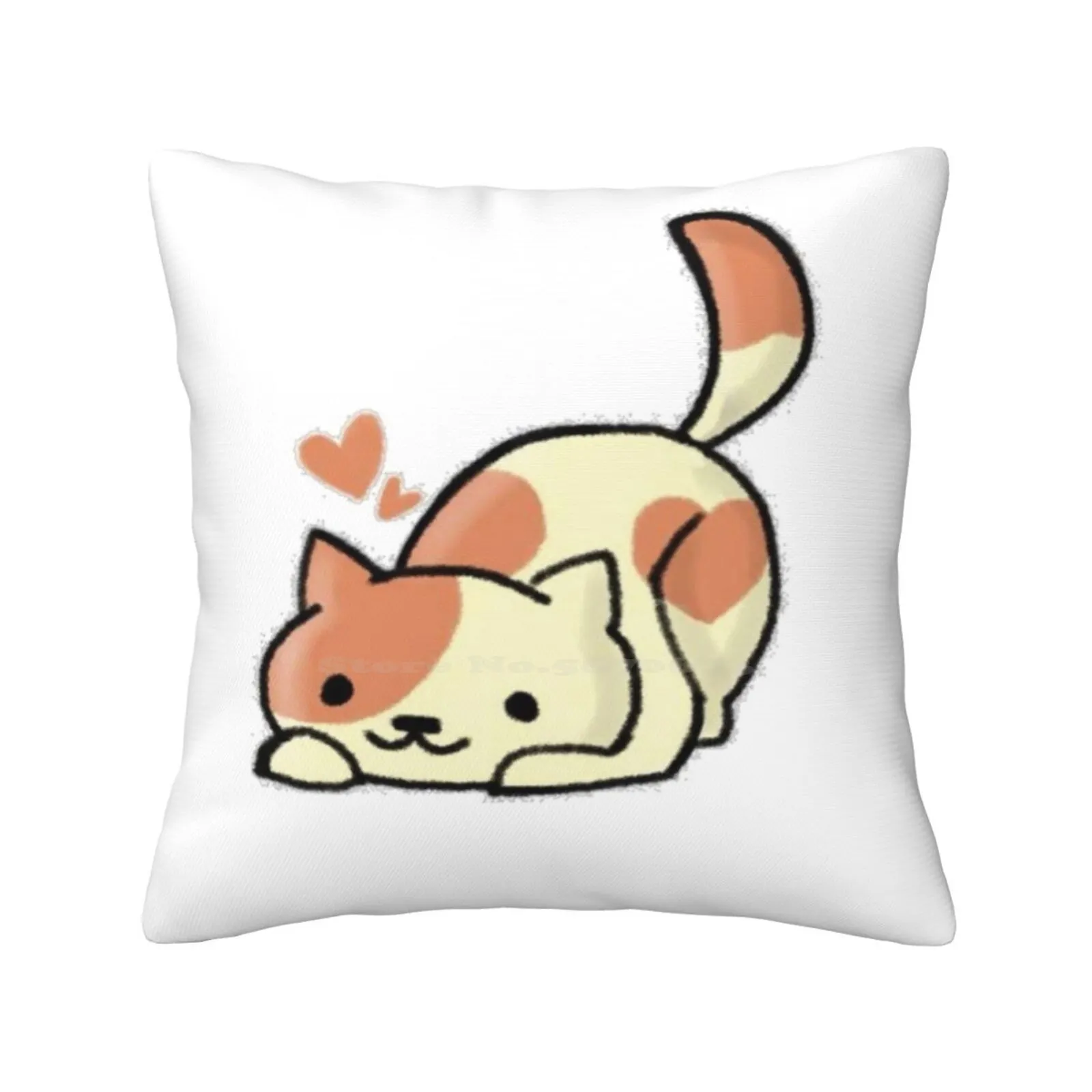 

Peaches ( Neko Atsume ) Throw Cushion Pillow Cover Neko Atsume Peaches Kitten Kitty Adorable Cute Cat