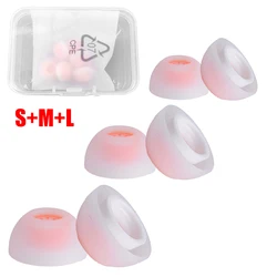 Silicone Replacement Ear Tips - Pack of 3 Pairs - 3Pais with box (ORANGE)