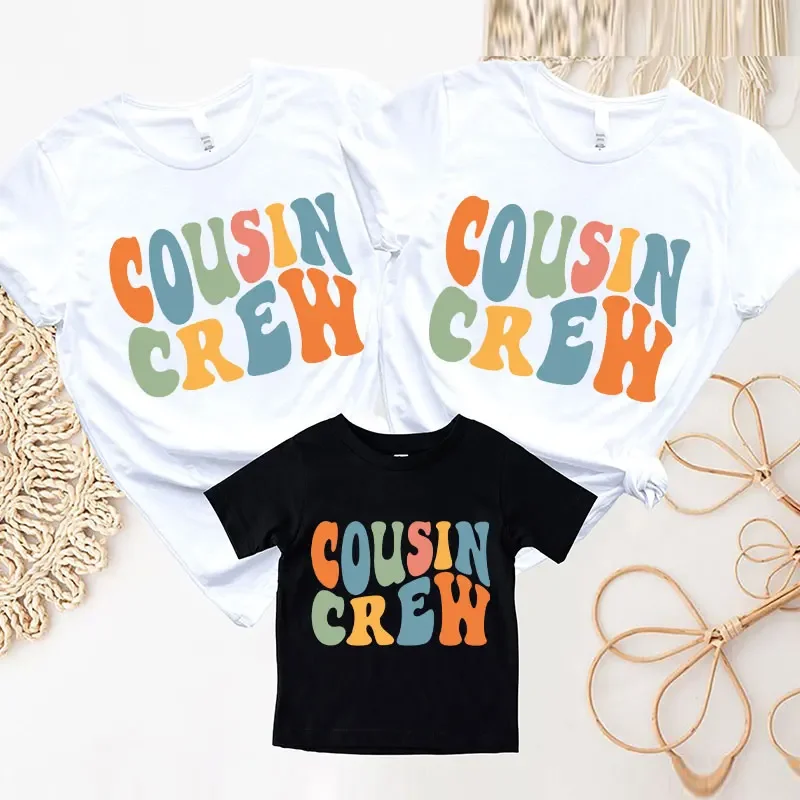 Matching Family Outfits Cousin Crew Graphic Tops Girls Family Birthday Party T-shirt Unisex Child Clothing Short Sleeve Tees - 2