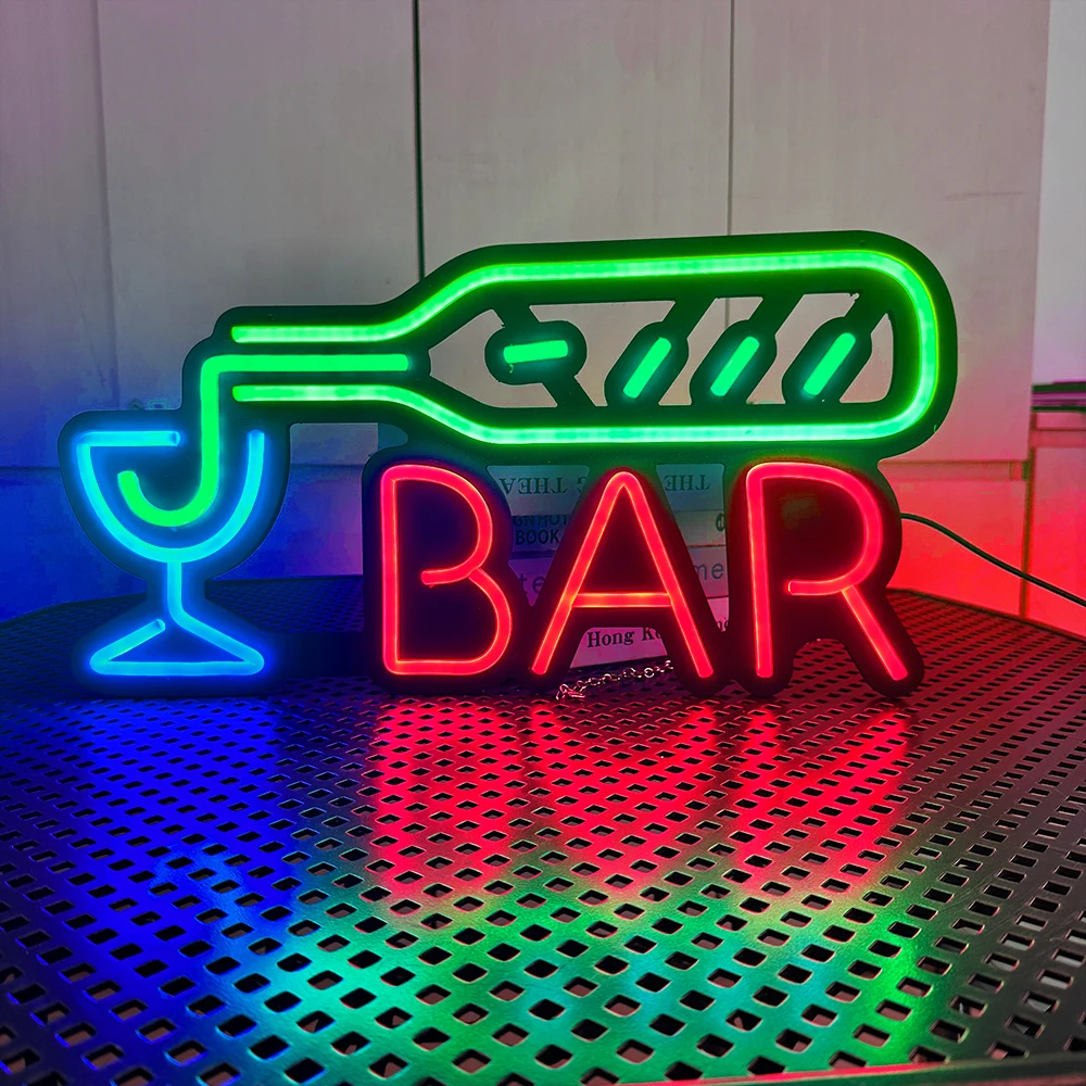 LED 네온 맥주 바 클럽 간판 속이 빈 배경 초고휘도 남성 공간 장식 조명 파티 바 펍 레스토랑용