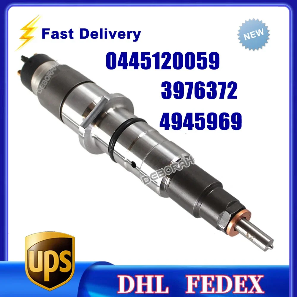 0445120059 Diesel Fuel Injector For C/um/m/in-s 3976372 4945969 ...