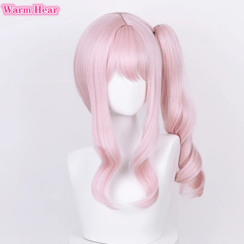 Anime Synthetic Hair Akiyama Mizuki Cosplay Wig Long 45cm Light Pink Curly Wig Heat Resistant Hair Halloween Party Woman Wigs - 3