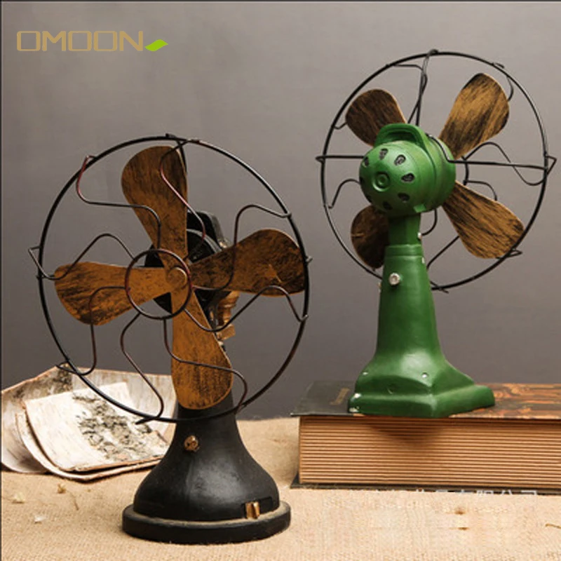 

Resin Electric fan model American retro nostalgic ornaments clothing store window display props TV cabinet decorations