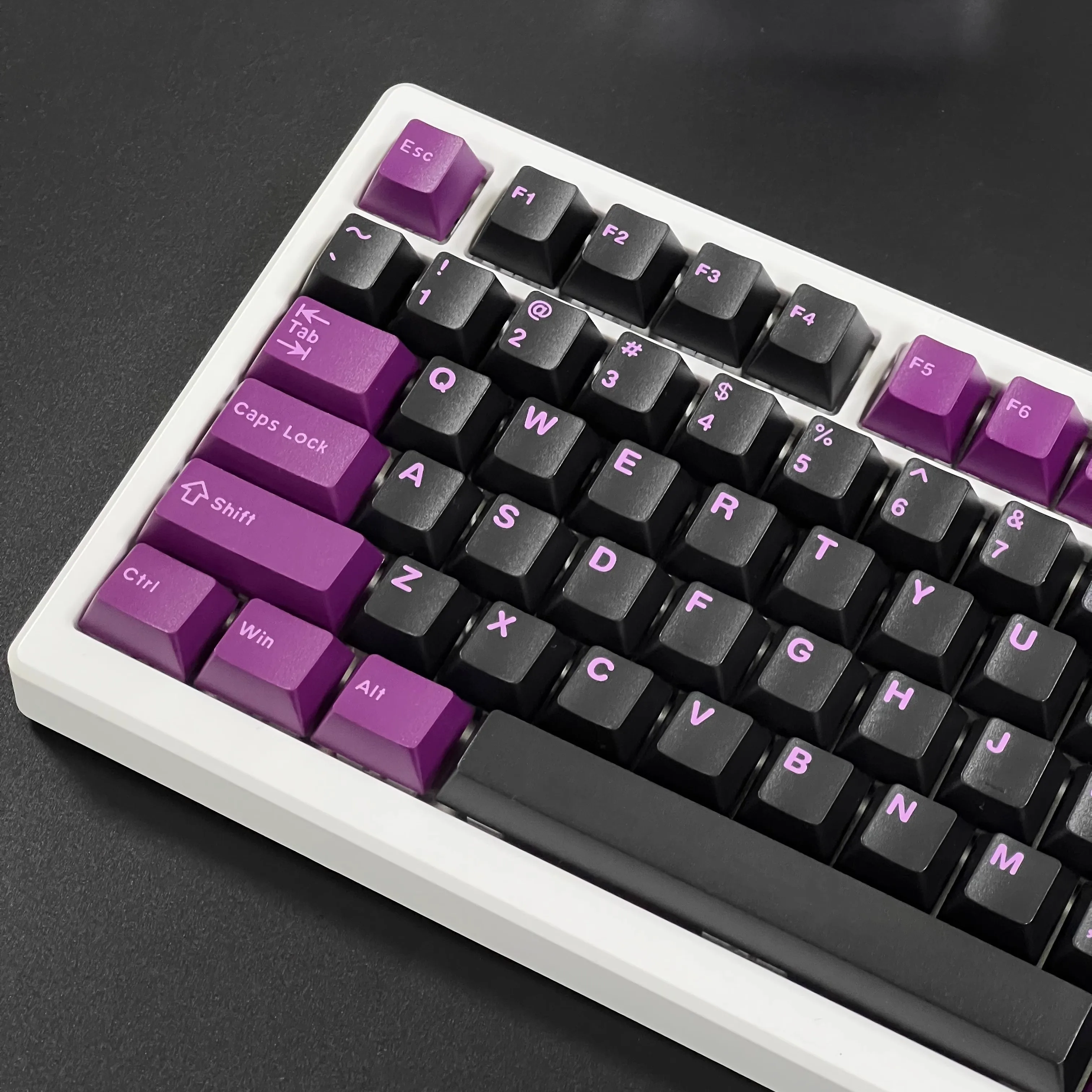 Black Lotus Keycaps Grupo Gmk Jamon 8008 Tiro Duplo Pbt Perfil Cereja Leve Interruptores mx 152 Chaves - Imagem 2