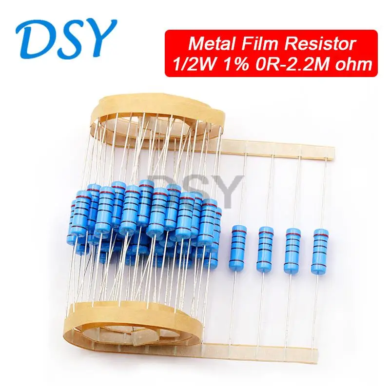 Lot De 50 Résistances Film Carbone 1/4W 2.2M Ohm - Tolérance 5% - Pour Projets Électroniques DIY