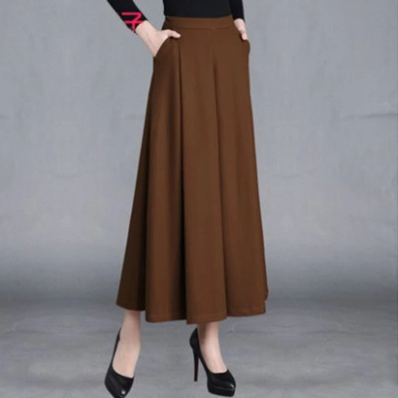 Spring Summer New High Waist Plus Size Wide Leg Pants Solid Loose All-match Pocket Cropped Pants Casual Fashion Women Clothing
