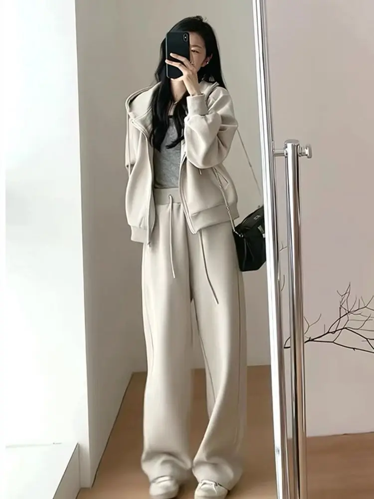 

Fashion New Two Piece Set Women Long Sleeve Two Piece Sets Womens Outifits Slight Strech Plus Size Woman Clothes Outfits