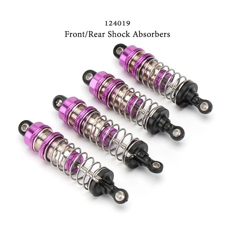 WLtoys RC Car Spare Parts 4WD 124019 1837 Metal Front Short Shock Absorber Set 1/12 Original