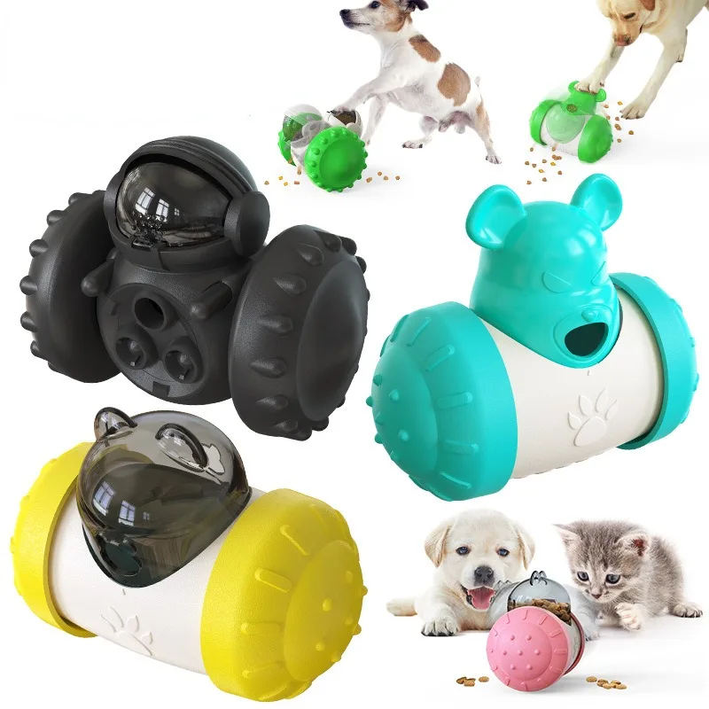 Interactive Food Toy for Dog and Cats, Pet Food Dispensor Tumbler Dog Treat  Toy, Dog Slow Feeder Treat Dispensing Puzzle Toys for Small Dogs /Cats,Robot  Shape Dog Toys 