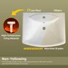 Modern ‎‎‎Rectangular Sytle Pedestal Sink for Tiny Bathrooms, L Pedestal Sink Combo with Overflow and 1 Pre-Drilled Faucet Hole 6