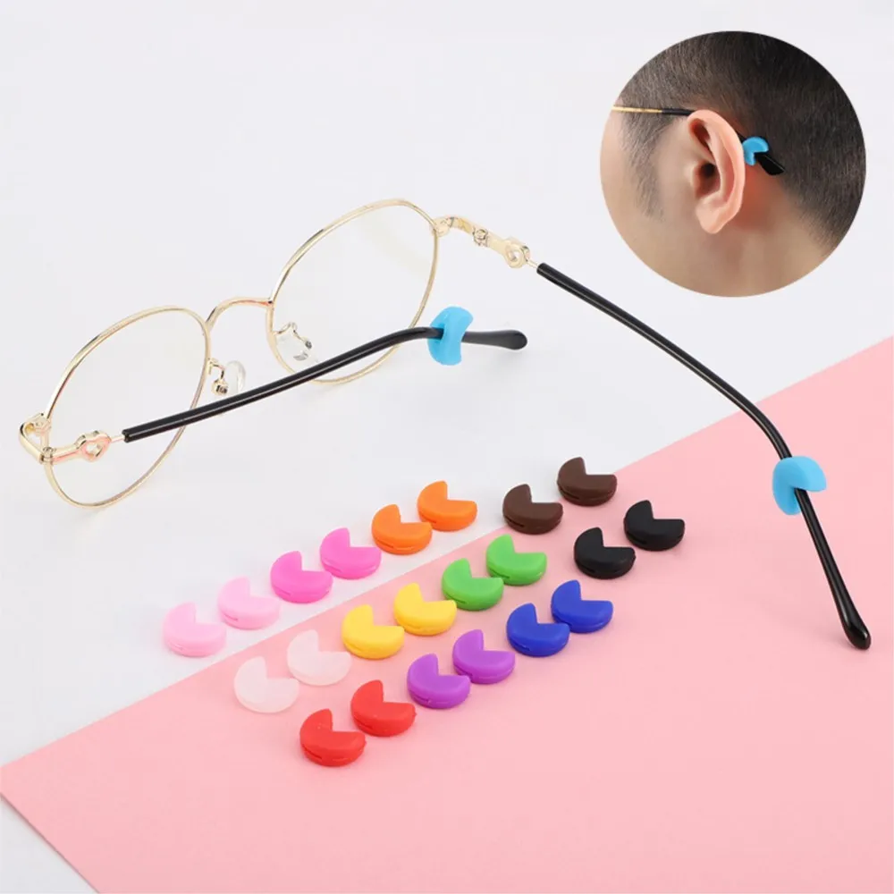 

20pcs(10pairs) New Silicone Glasses Eyeglasses Anti Slip Ear Hook Temple Tip Holder Eyewear Sport Accessories AH012