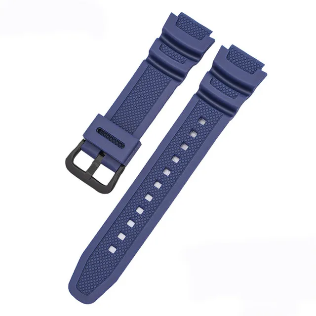 Nuovo cinturino in gomma convessa da 18mm per Casio AE-1000W AQ-S810W cinturino in Silicone tinta una bracciale traspirante Anti-caduta  1511