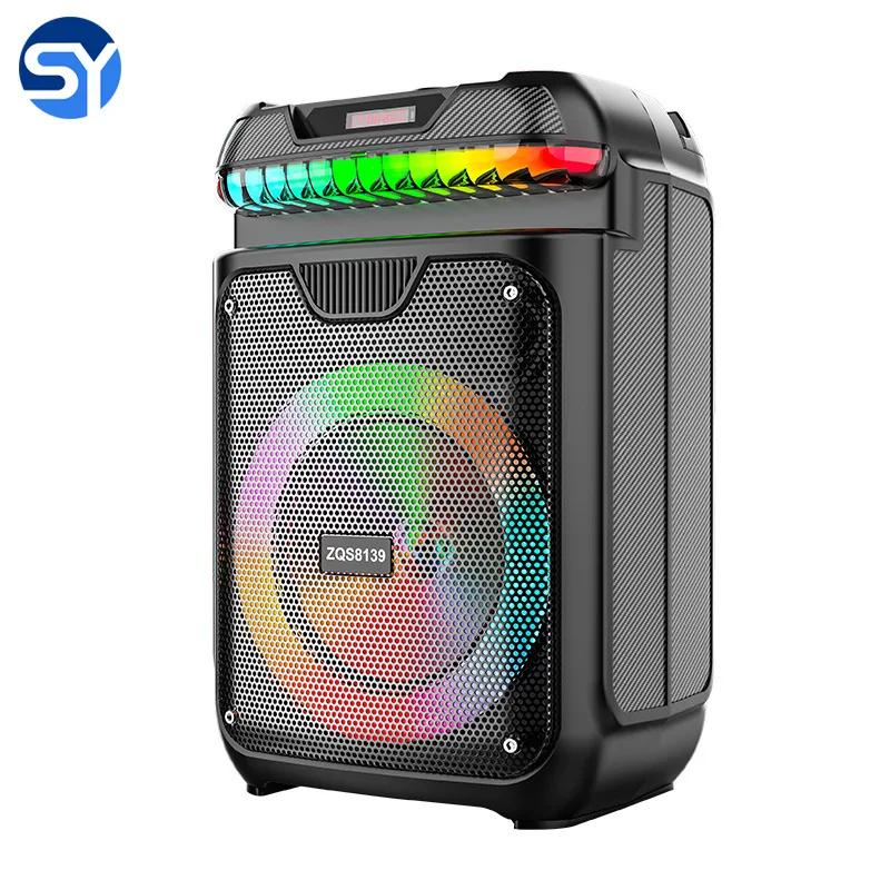 

30W Square Dance Bluetooth Speaker Support Microphone Card Wireless Subwoofer Lantern Soundbox Stereo Multimedia Outdoor Audio