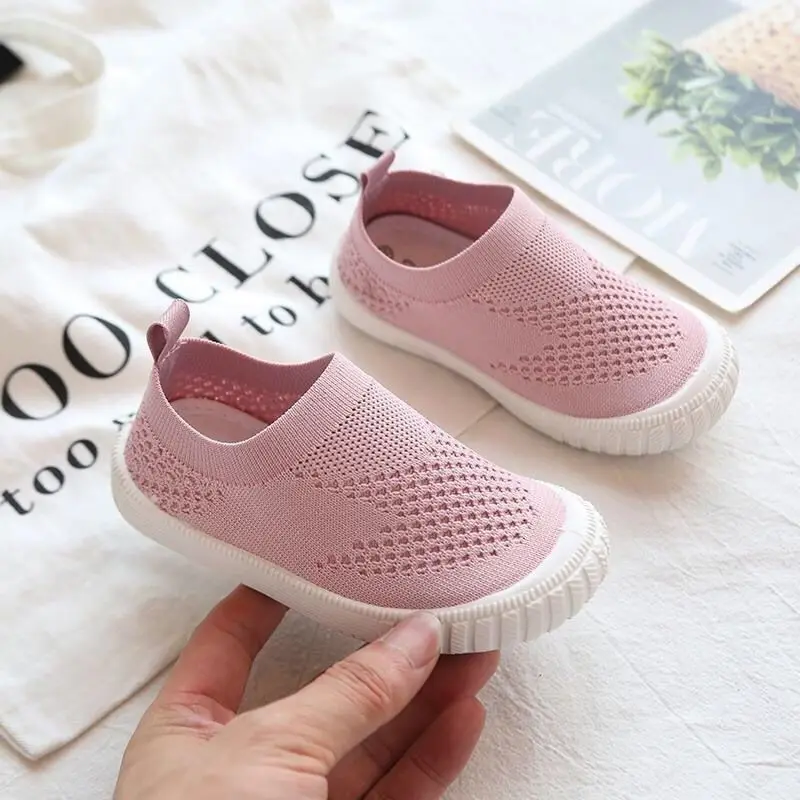 New Spring Summer Mesh Breathable Non-Slip Baby Shoes 6M-36M Boys Girls Sip On Sneakers Casual Sport Shoes First Walkers