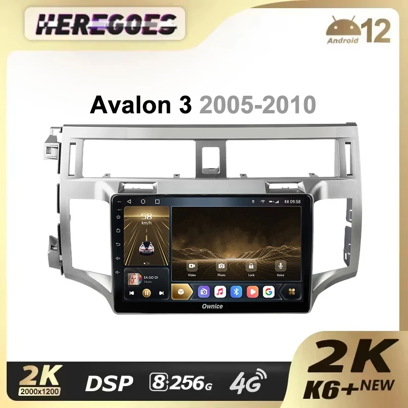 Carplay 720P Android 13 Auto Radio Für Toyota Avalon 3 2005-2010 8GB Navigation Stereo QLED GPS Multimedia Player Bluetooth Wifi