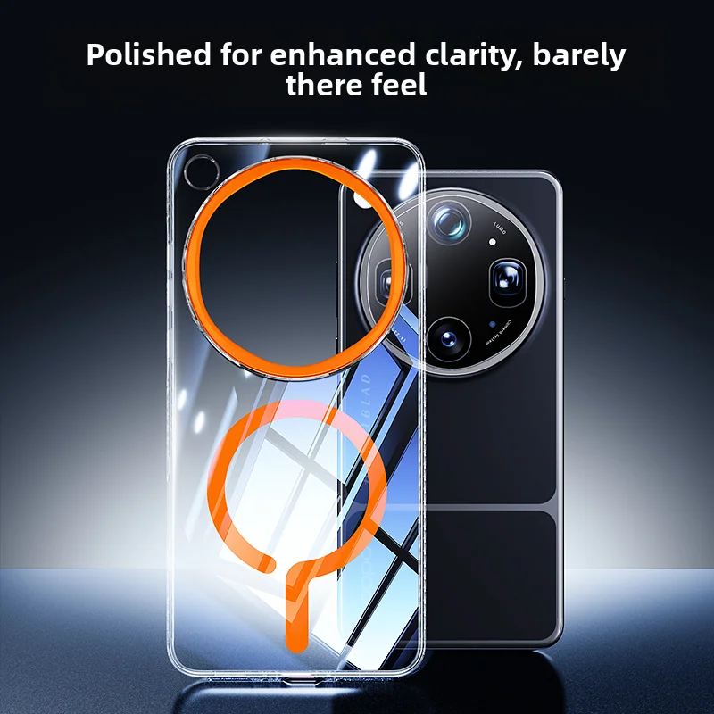 Enhanced Transparent Magnetic Wireless Charging Protective Back Cover Case