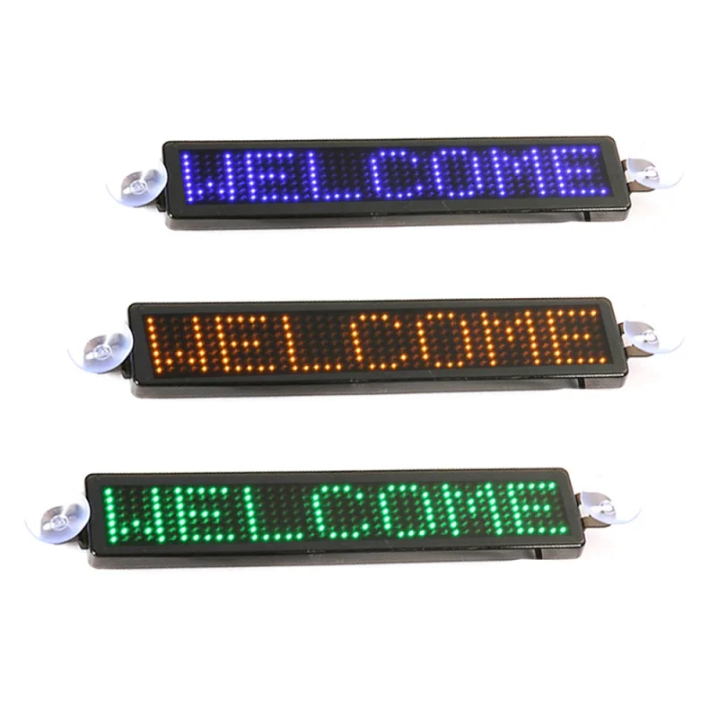 

LED Board 23CM Car LED Signage Screen Module CAR LED Sign Display Red Text APP Control Bluetooth Programmable Scrolling Message