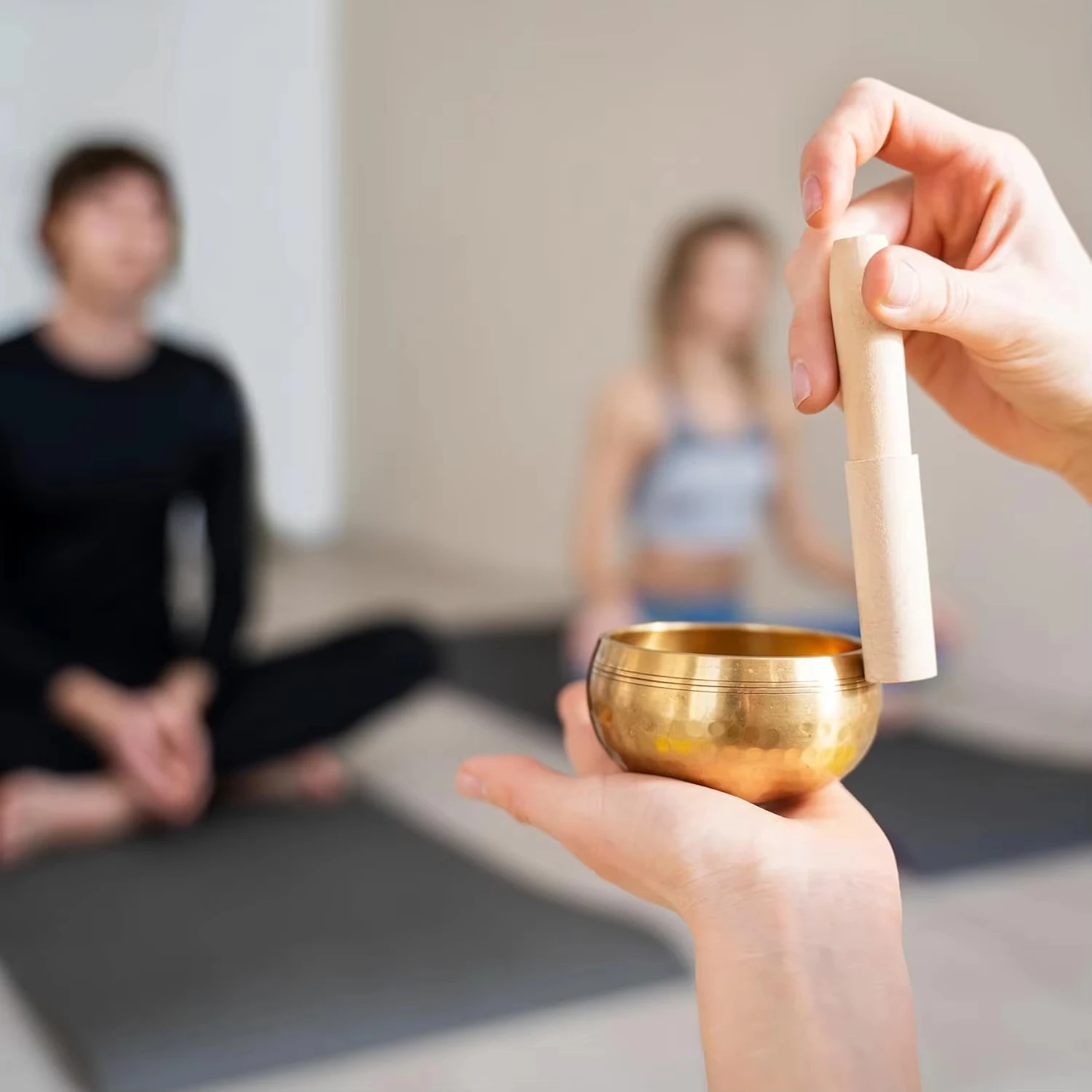Tibetan Handmade Brass Singing Bowl Yoga Meditation Sound Healing Stress Relief Buddha Mindfulness Instrument
