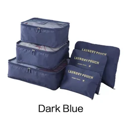 6-Piece Travel Storage Bag Set (Dark blue)