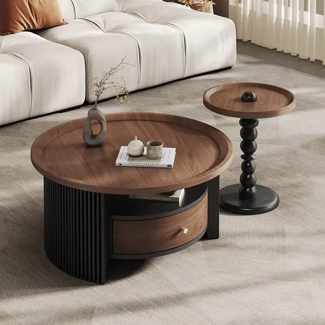 Tables basses modernes de rangement, table basse de luxe tendance, table d'appoint esthétique, mesa de centro, meubles de salon 1