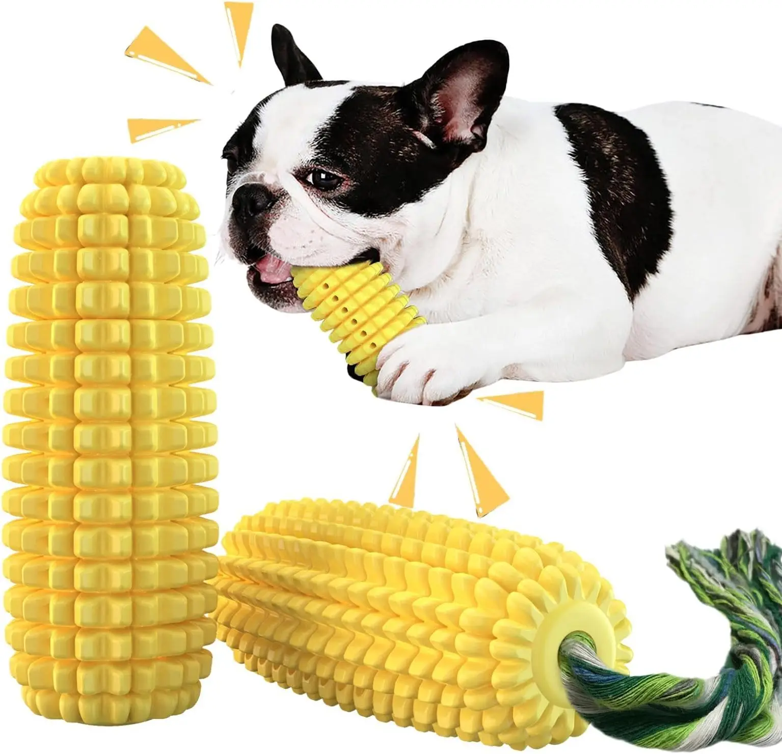 Dog Chew Toys, Puppy Toothbrush Clean Teeth Interactive Corn Toys, Dog Toys Aggressive Chewers Meduium Large Breed 3
