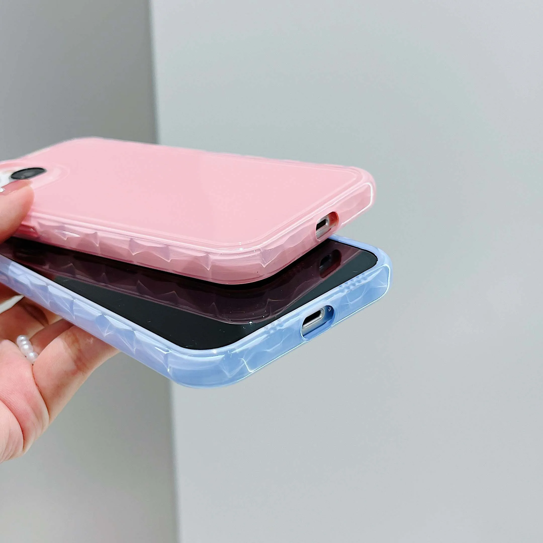 Candy Pink Blue Green Yellow White Phone Case For Iphone